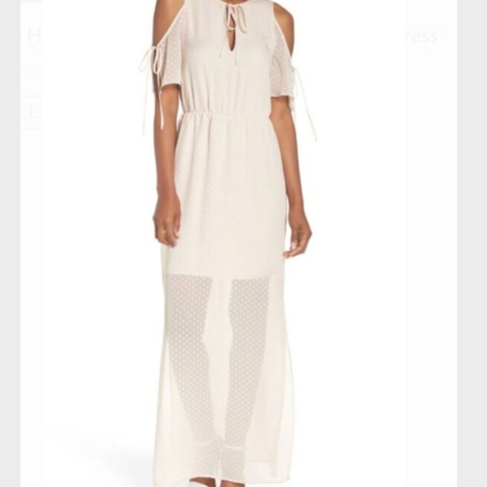 HOST PICK! Charles Henry Cold Shoulder Maxi Dress